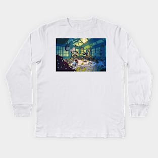 overgrown plant illustration Kids Long Sleeve T-Shirt